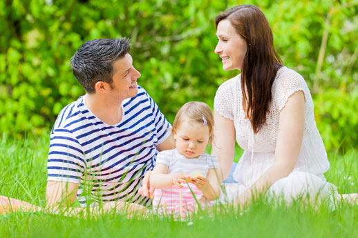 family at a picnic